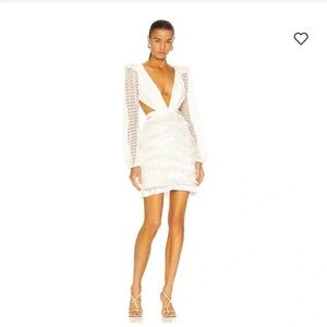 Patbo fringe white dress 6 medium